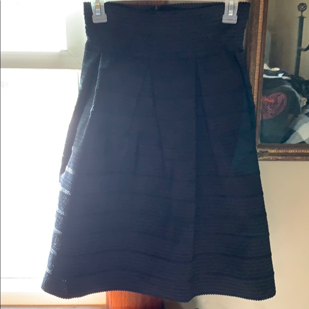 New York & company black flare skirt